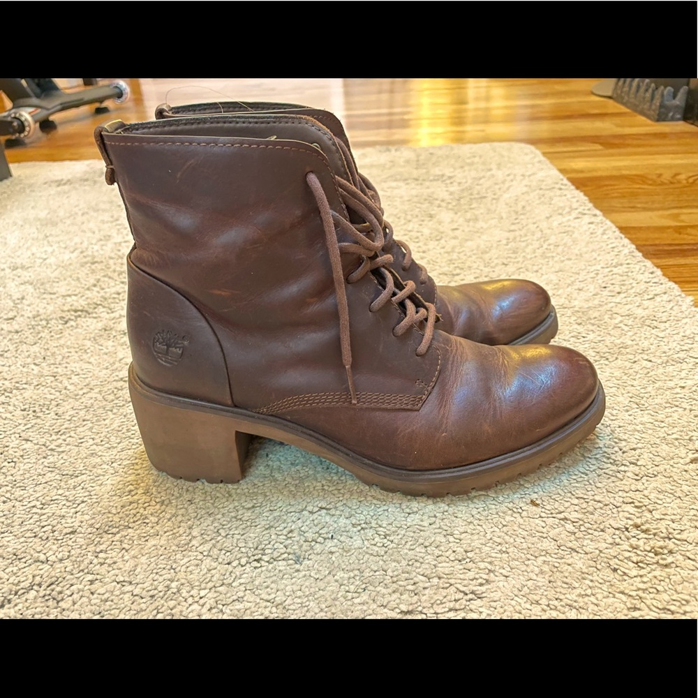 heeled Timberland boots